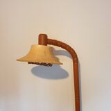 Articulated floor lamp in Scandinavian pine from the 60s