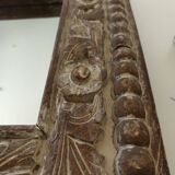 Miroir Shabby, cadre en bois sculpté