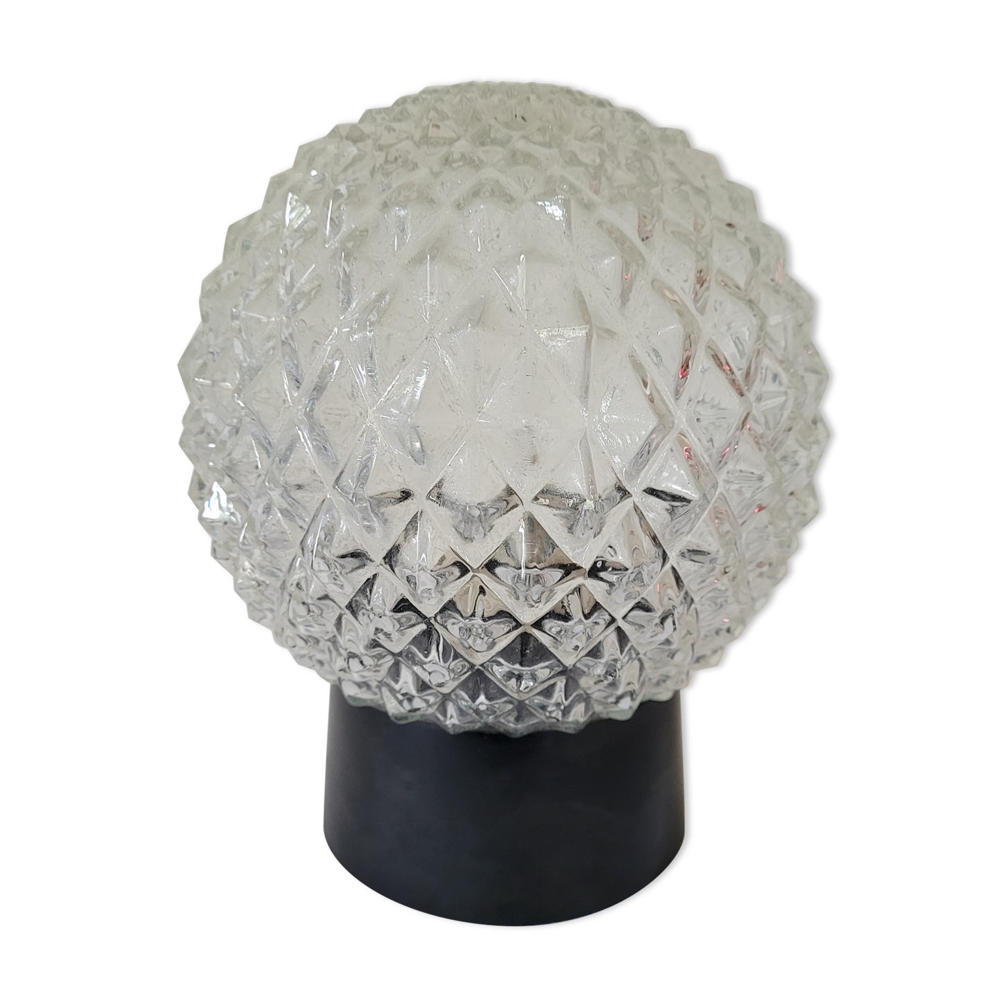 Glass ceiling lamp and bakelite RZB Leuchten