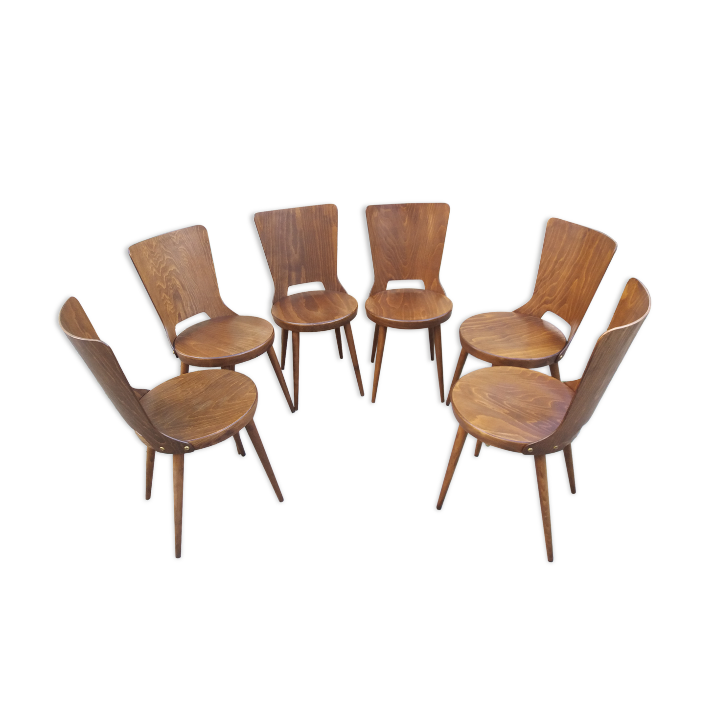 Lot de 3 chaises Baumann modèle dove
