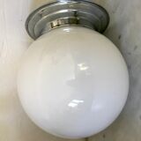 Opaline and chrome ceiling