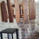 Scandinavian vintage wooden lampshade