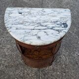 Chevet Demi Lune ancien style Louis XVI, meuble d'appoint