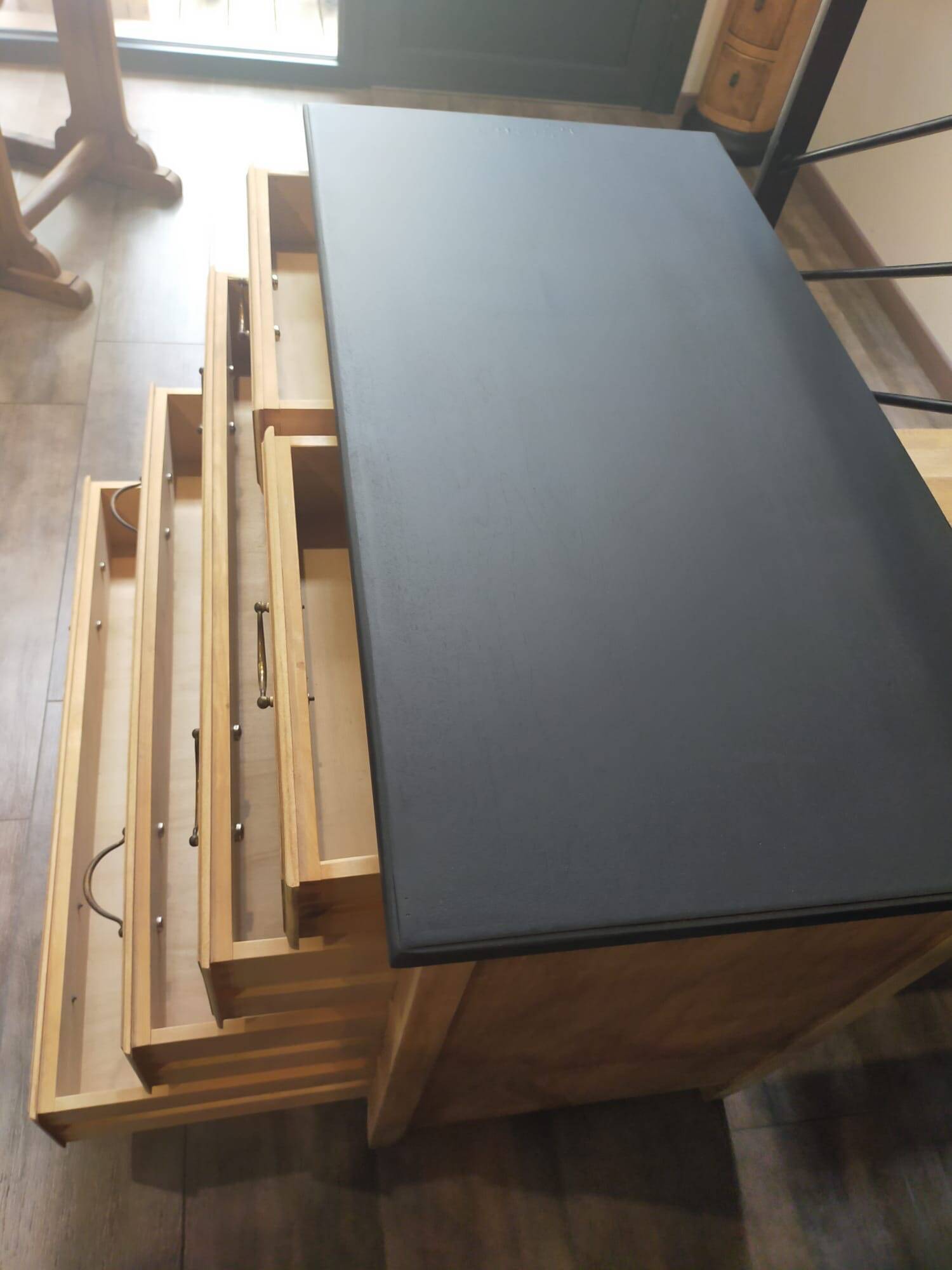 Renovated old wooden chest of drawers