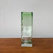 Brutalist glass block vase from the mid-century space age, 1960s