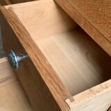 9-drawer art deco sideboard in solid raw oak