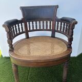Napoleon III office chair in solid wood