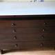 Mid century Italian mahogany and marble chest of drawers, 1960s