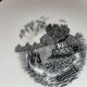 5 cups and 5 saucers La Louvière boch Belgium peasant scene art deco