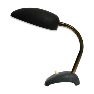 Small 1950s table lamp with metal gooseneck from Gebrüder Cosack Germany
