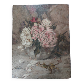 Bouquet de pivoines Peinture à l'huile