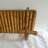 Rattan coat rack