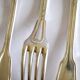 Sfam lot de 6 fourchettes de table chinon en métal argenté filet ancien 21,5 cm