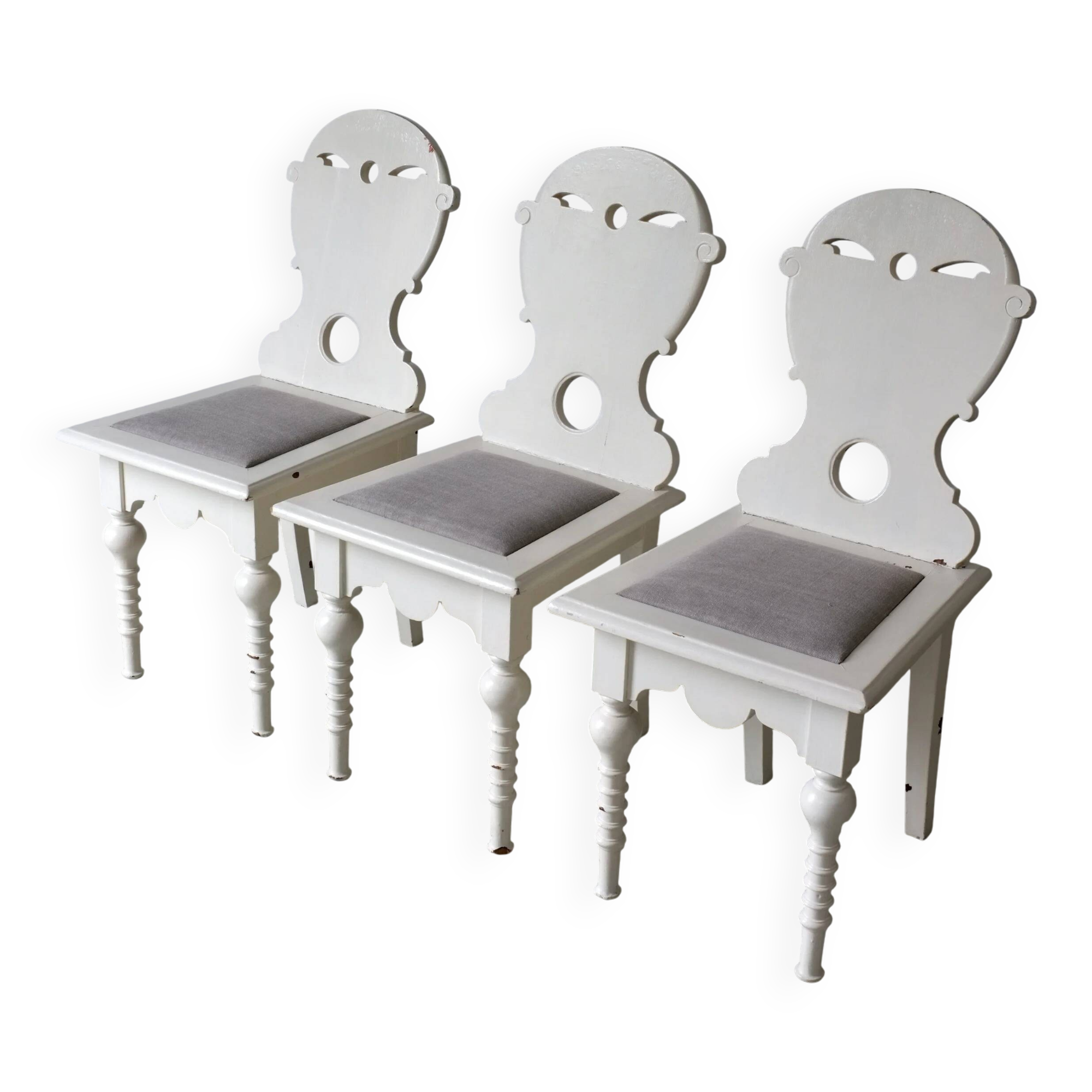 Chaise suédoise peinte en blanc | 1 sur 3 | Années 1920