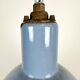 Bauhaus blue enamel industrial pendant lamp, 1950s