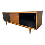 Mid-Century Scandinavian Teak Sideboard with Sliding Doors by Nils Jonsson