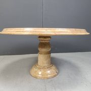 Vintage round Italian marble coffee table, 1960s