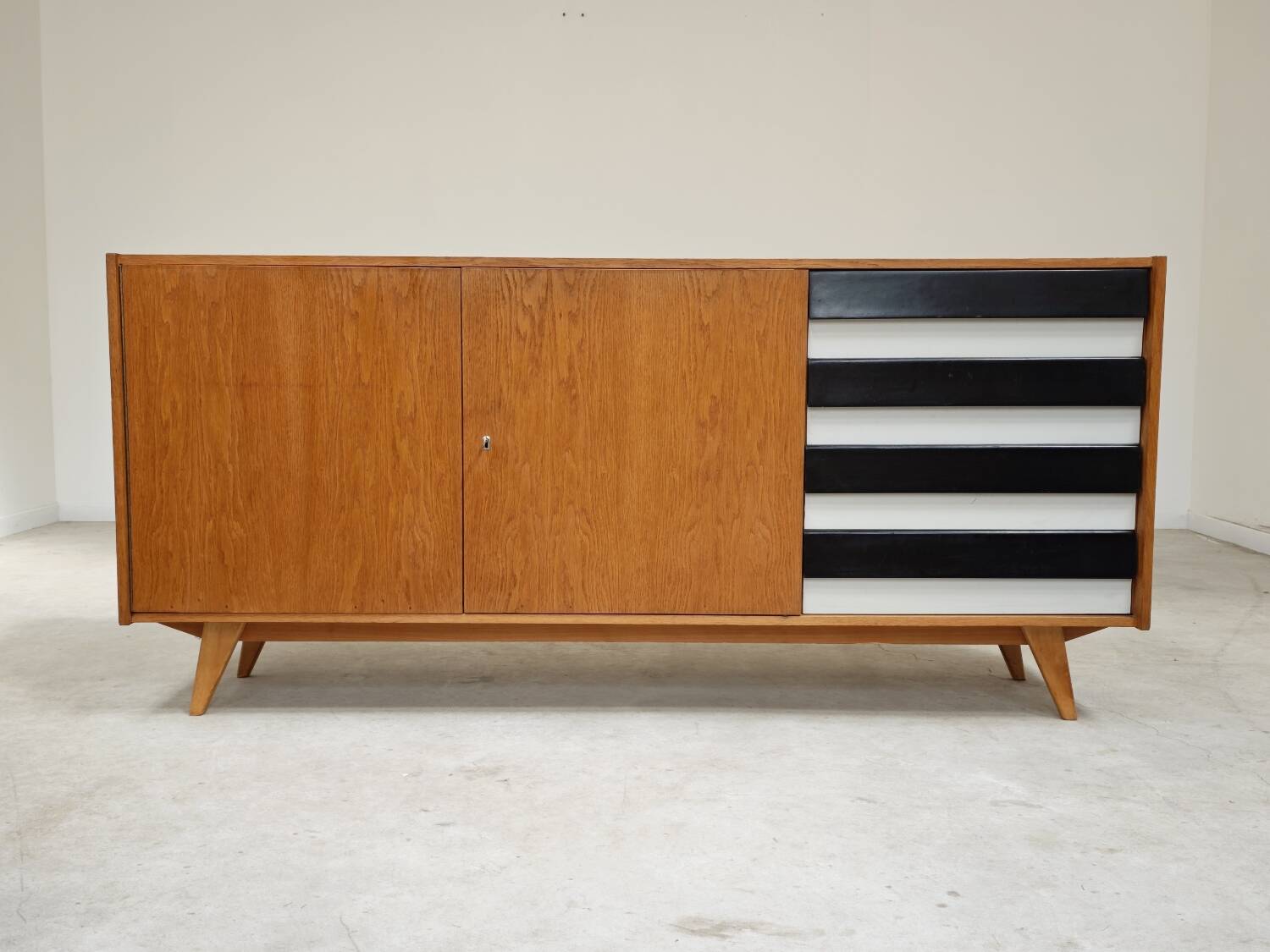 Black and white U 460 sideboard by Jiri Jiroutek for Interier Praha 1960