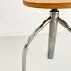 Vintage industrial workshop stool, adjustable tripod, 1960s–70s