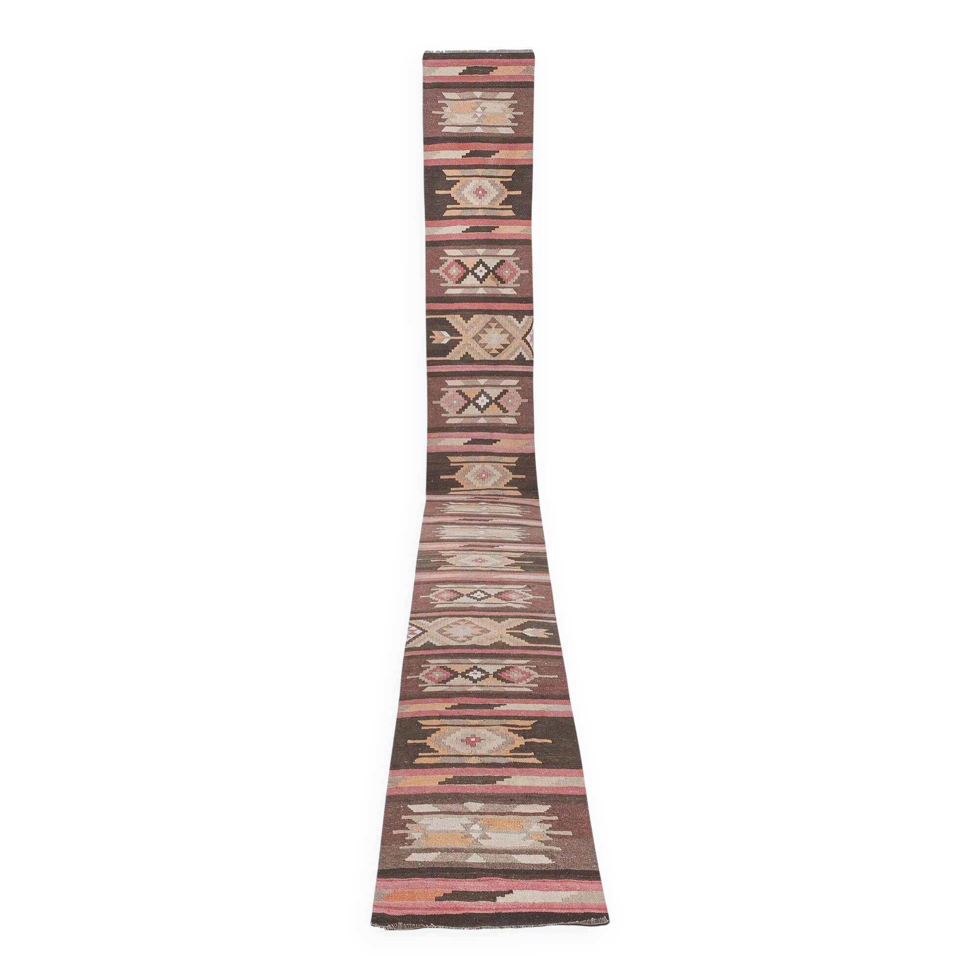 Vintage Turkish hallway rug 78x728 cm