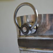 Silver-plated ice or champagne bucket with goldsmith's hallmark