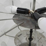 Frosted ice hanging lamp with 18 plastic discs