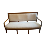 Walnut bench, from the restoration period, covered in white.