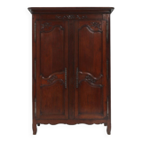 Large French antique carved bridal Armoire in Louis XVI style, 1850