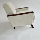 Cube armchair in wool buckle