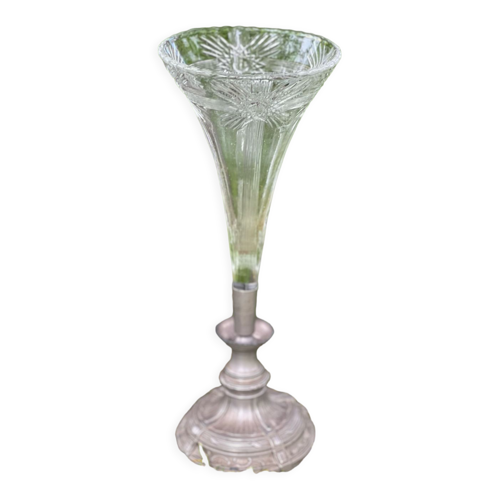 COMPOTIER ANCIEN VERRE Moulé & PIED REGULE STYLE LOUIS XVI JUS De Grenier D Imgx1200 6365