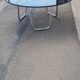 Table basse vintage chrome et verre fumé