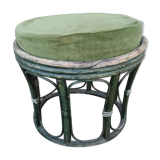 Bamboo stool rattan velvet cushion