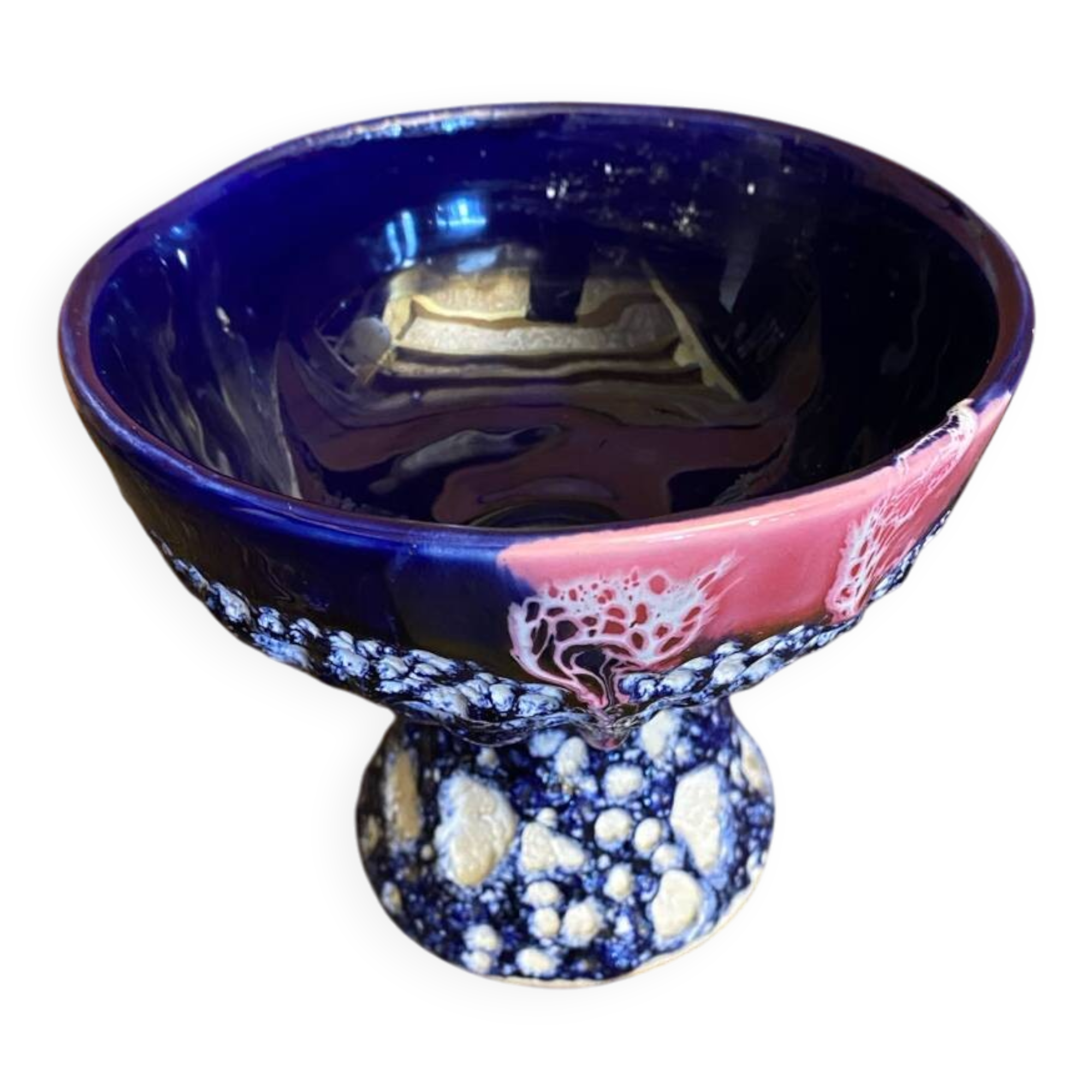 Empty pocket bowl fat lava charles cart cyclops polychrome ceramic #d