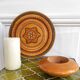 Assiettes décorative en bois vintage