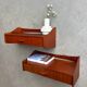 Vintage Danish floating nightstands teak