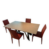 Roche bobois – design dining table + 4 chairs – excellent condition