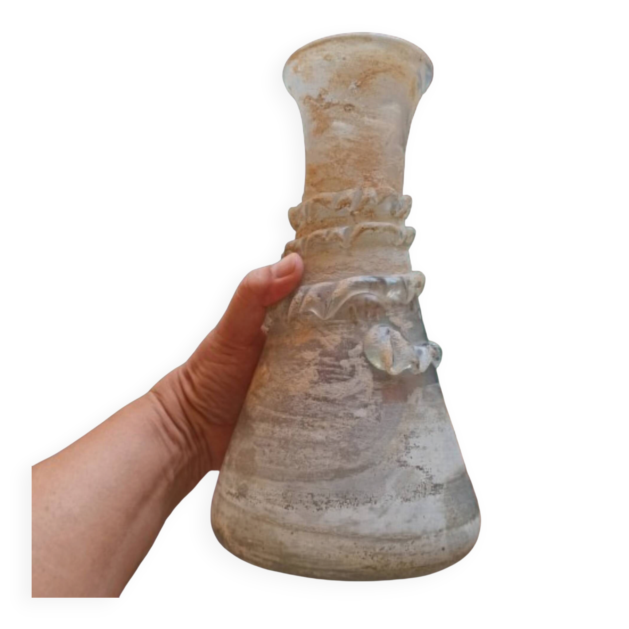 Vase pâte de verre esprit gallo romain