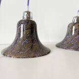 Paire de baladeuses globe opaline violet vintage