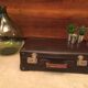 Old vintage 1950 cardboard suitcase