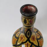 Moroccan enamelled terracotta bottle: Safi