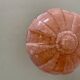 Vintage art deco globe wall or ceiling light in pink Clichy glass