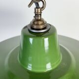 Industrial Green Enamel Factory Pendant Lamp, 1960s