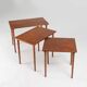 Ensemble de 3 tables gigognes scandinaves en bois de teck, Danemark, 1960