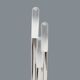 Chrome metal and glass floor lamp, 1970s