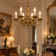 Lustre en Laiton 6 feux Louis XV