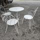 Salon de jardin en fer forgé , 1 table + 3 fauteuils