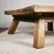 Brutalist solid oak coffee table