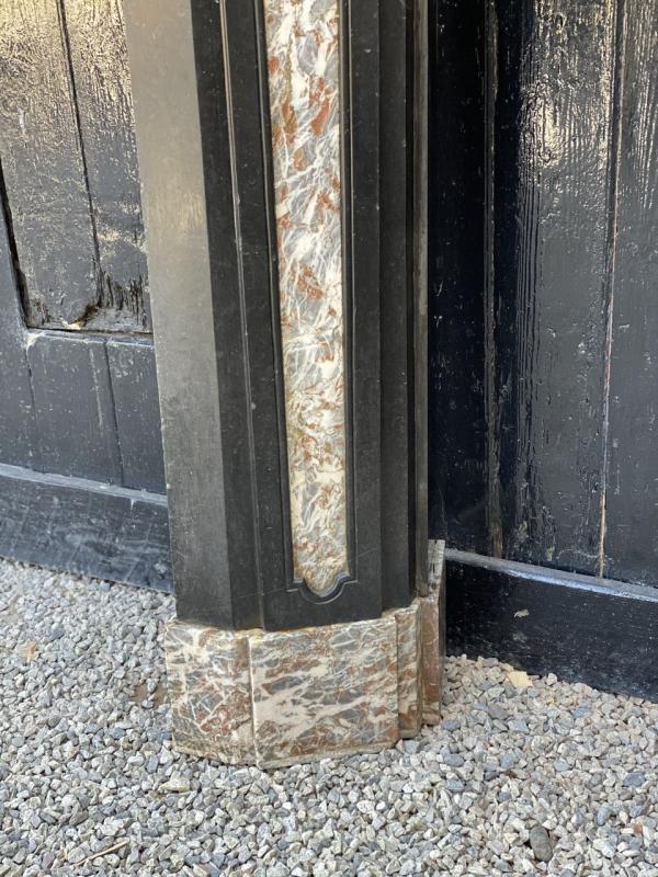 Black Marble Chimney From Belgium And Grey Of the Ardennes, 18th Century