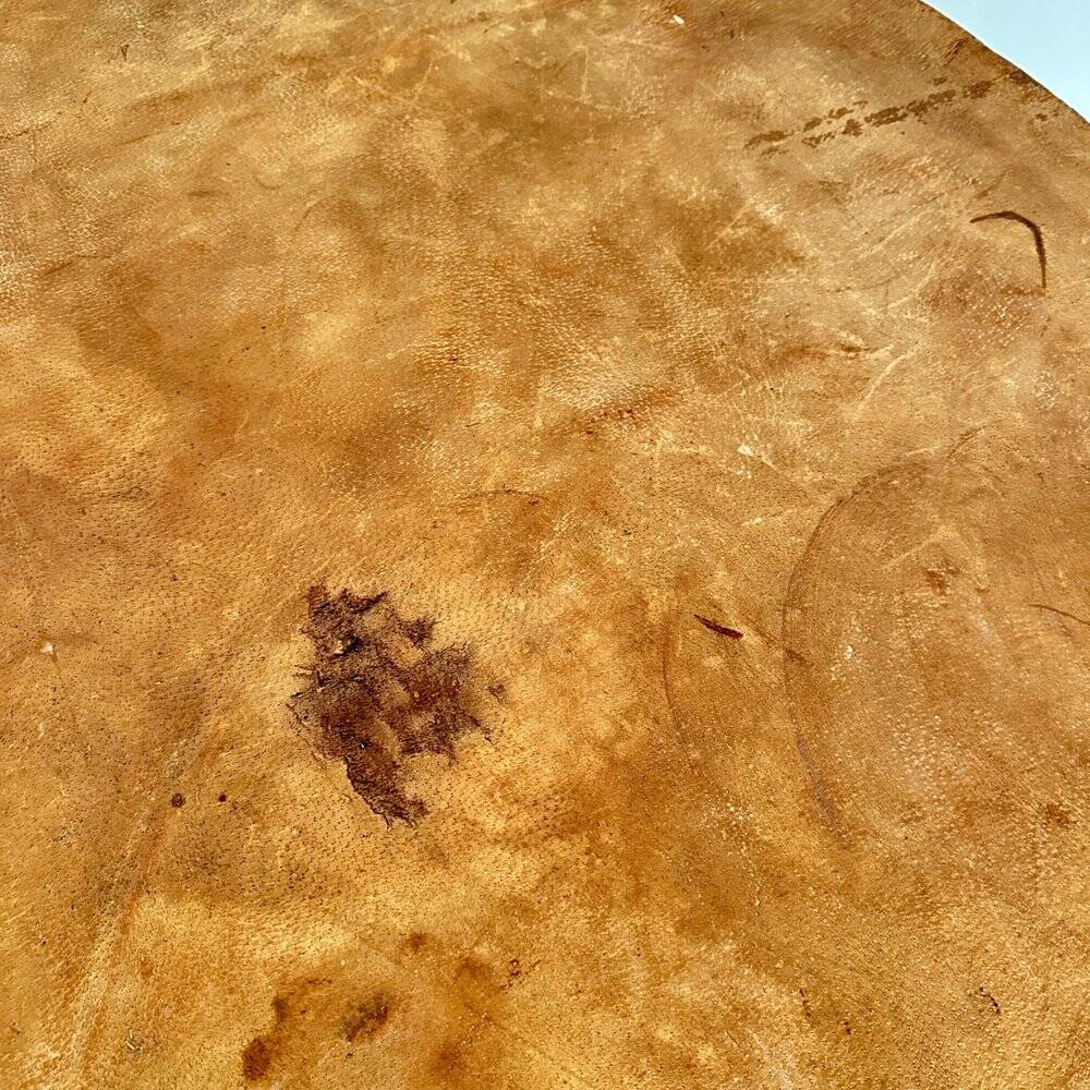 Large Mid-Century Modern Mexican Equipales Leather Dining Table, 1970