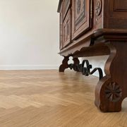 Large rustic sideboard in solid wood and wrought iron
